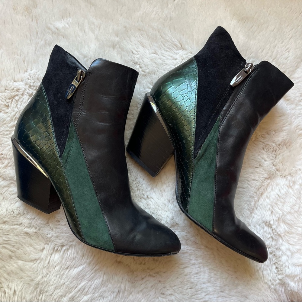 Sigerson Morrison Leila Mixed Combo Ankle Bootie Size 9.5 B - Picture 2 of 13